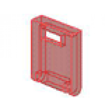 Part 4346 Trans-Red Container, Box 2 x 2 x 2 Door with Slot 